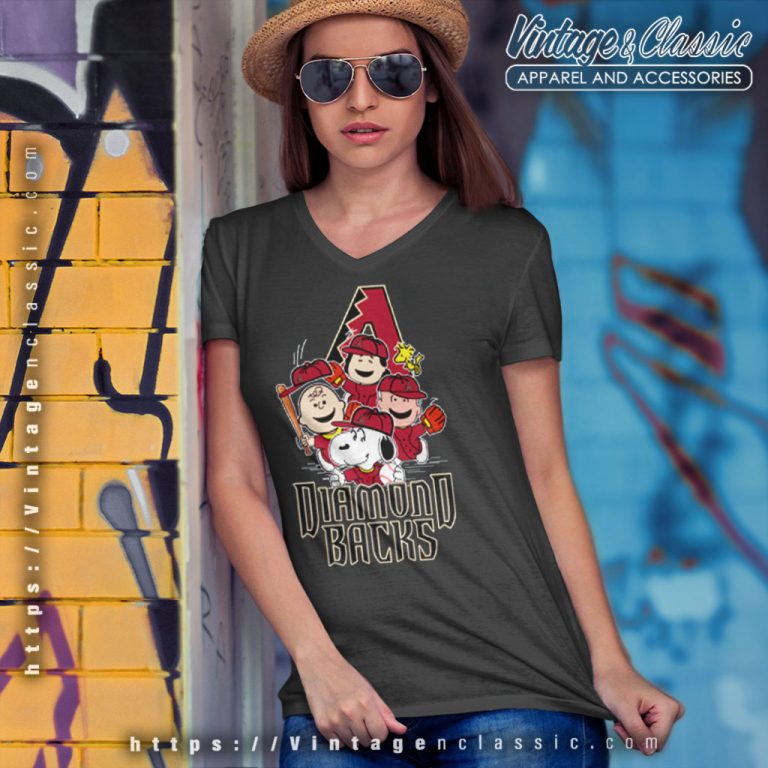 Arizona Diamondbacks Snoopy The Peanuts V Neck TShirt Arizona Diamondbacks Snoopy The Peanuts V Neck TShirt