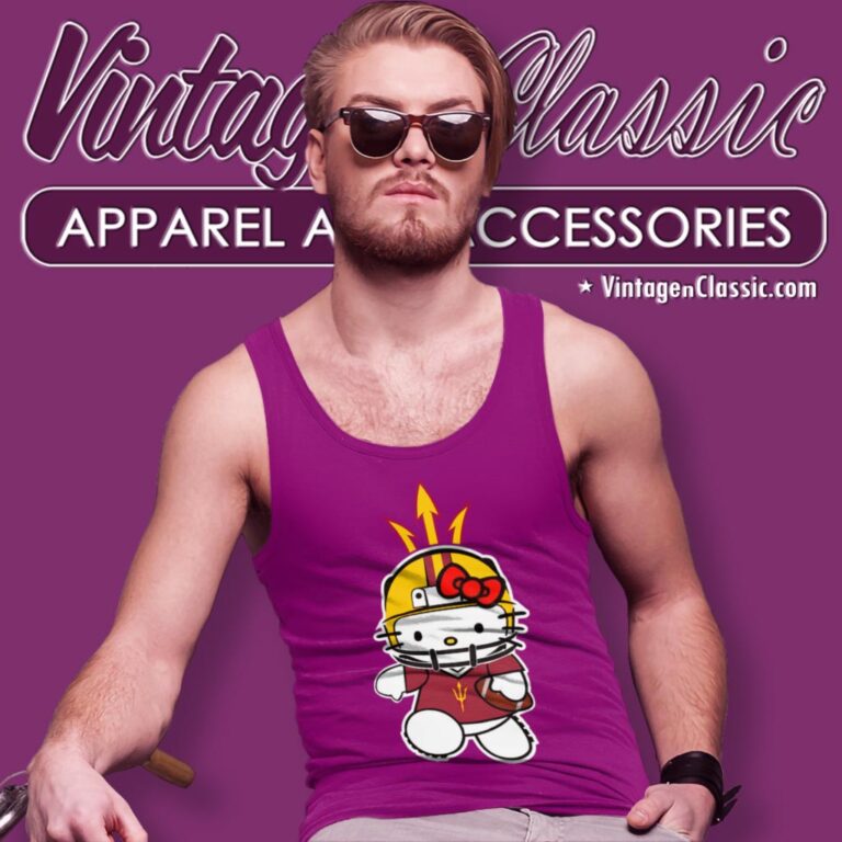 Arizona State Sun Devils Hello Kitty Tank Top Racerback Arizona State Sun Devils Hello Kitty Tank Top Racerback