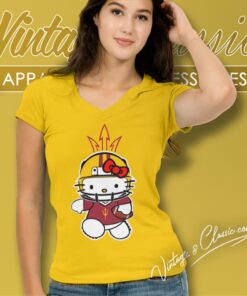 Arizona State Sun Devils Hello Kitty V Neck TShirt