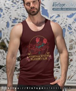 Arizona State University Shirt Vintage Sun Devils Rose Bowl Soft Tank Top Racerback