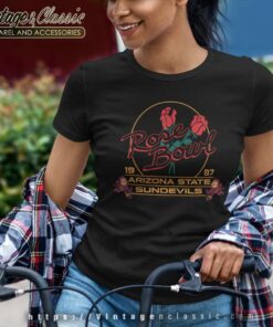 Arizona State University Shirt Vintage Sun Devils Rose Bowl Soft Women TShirt
