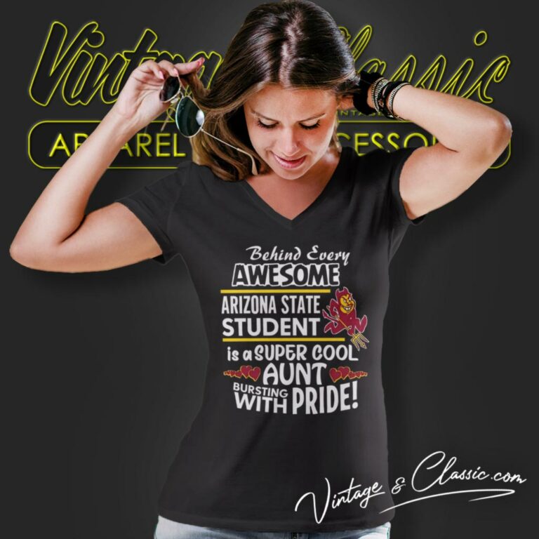 Arizona State University Sun Devils Aunt V Neck TShirt Arizona State University Sun Devils Aunt V Neck TShirt
