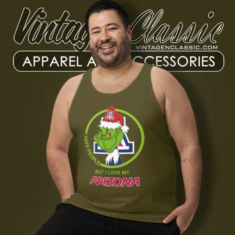 Arizona Wildcats Ncaa Christmas Grinch Shirt I Hate People But I Love My Arizona Tank Top Racerback Arizona Wildcats Ncaa Christmas Grinch Shirt I Hate People But I Love My Arizona Tank Top Racerback