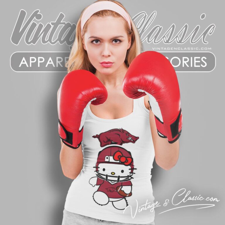 Arkansas Razorbacks Hello Kitty Tank Top Racerback Arkansas Razorbacks Hello Kitty Tank Top Racerback
