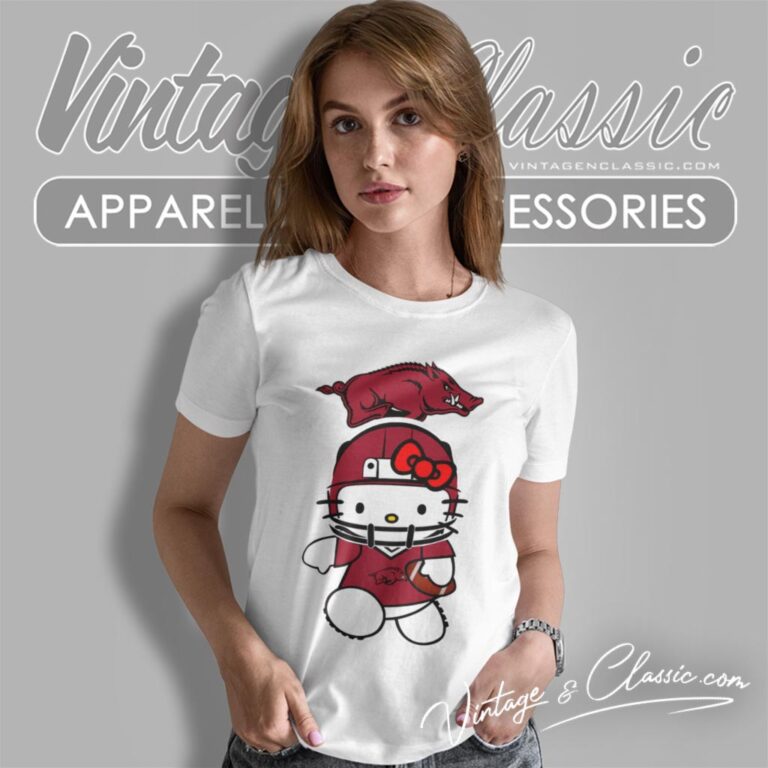 Arkansas Razorbacks Hello Kitty Women T Shirt Arkansas Razorbacks Hello Kitty Women T Shirt