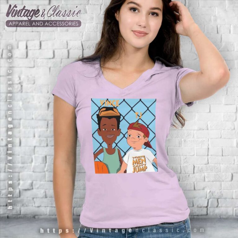 Art White Men Cant Jump V Neck TShirt Art White Men Cant Jump V Neck TShirt