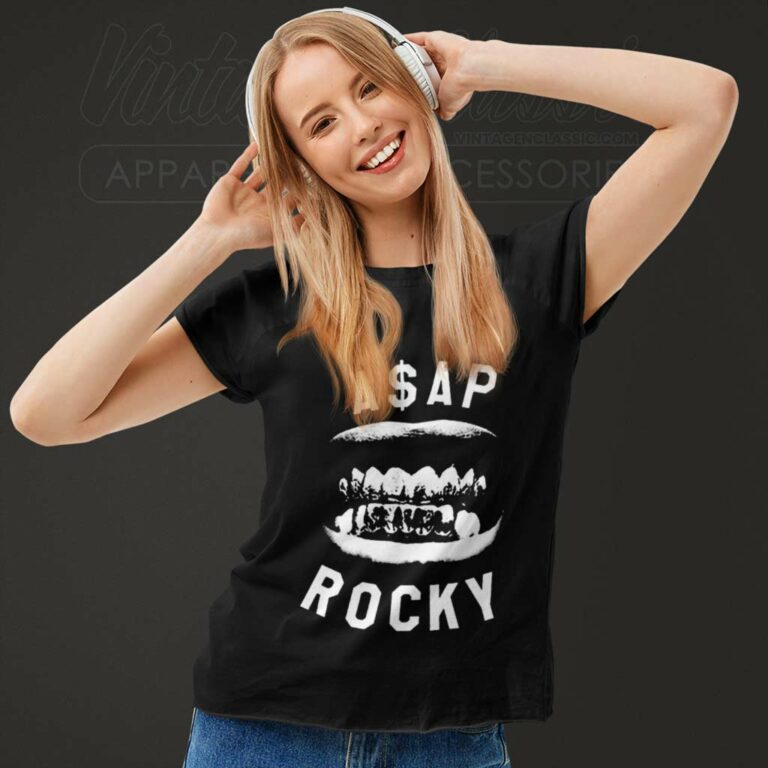Asap Rocky Goldie Grill Women TShirt Asap Rocky Goldie Grill Women TShirt