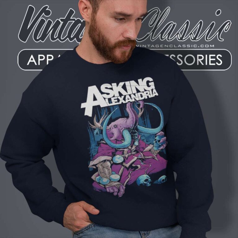 Asking Alexandria Elephants Mythical Graphic Sweatshirt Asking Alexandria Elephants Mythical Graphic Sweatshirt