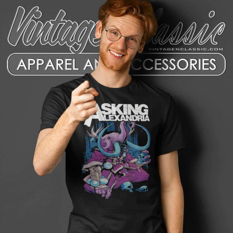Asking Alexandria Elephants Mythical Graphic T Shirt Asking Alexandria Elephants Mythical Graphic T Shirt