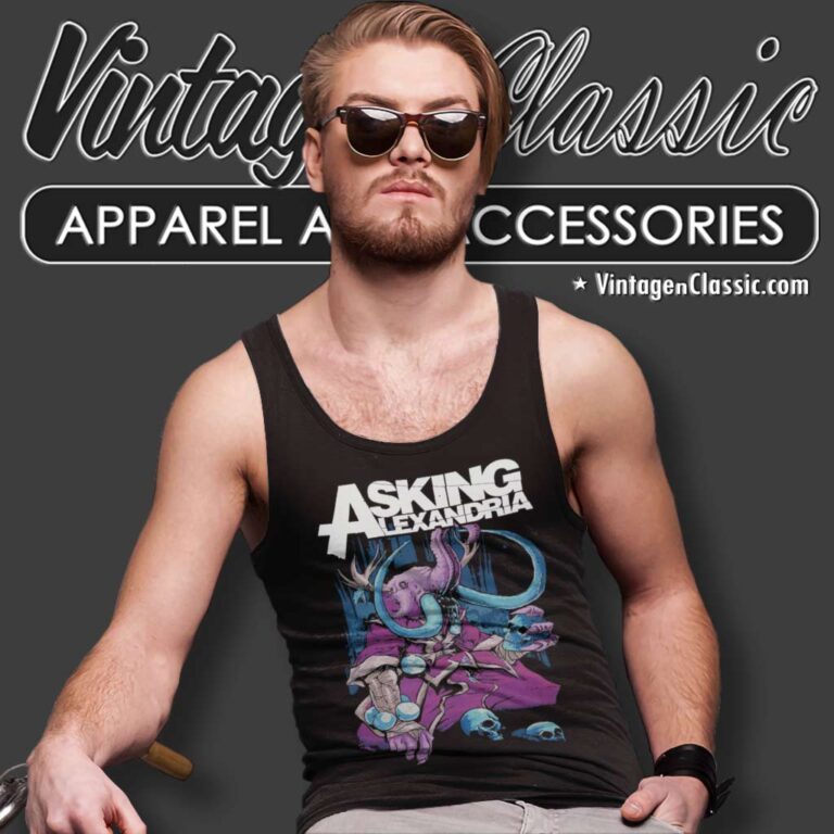 Asking Alexandria Elephants Mythical Graphic Tank Top Racerback Asking Alexandria Elephants Mythical Graphic Tank Top Racerback
