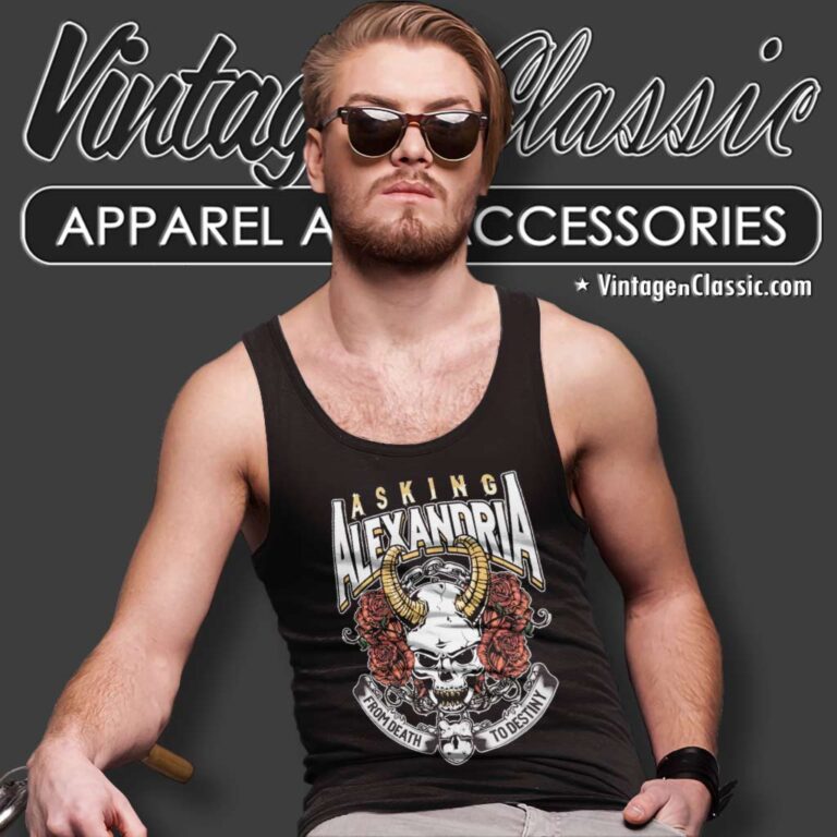 Asking Alexandria From Death To Destiny Skull Tank Top Racerback Asking Alexandria From Death To Destiny Skull Tank Top Racerback