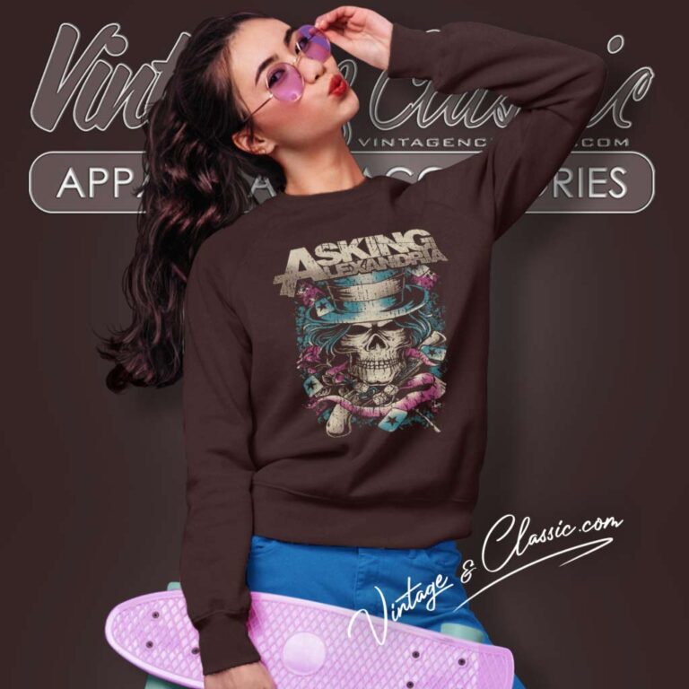Asking Alexandria Hat Skull Band Sweatshirt 1 Asking Alexandria Hat Skull Band Sweatshirt 1