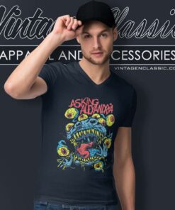 Asking Alexandria Monster Art V Neck TShirt 1