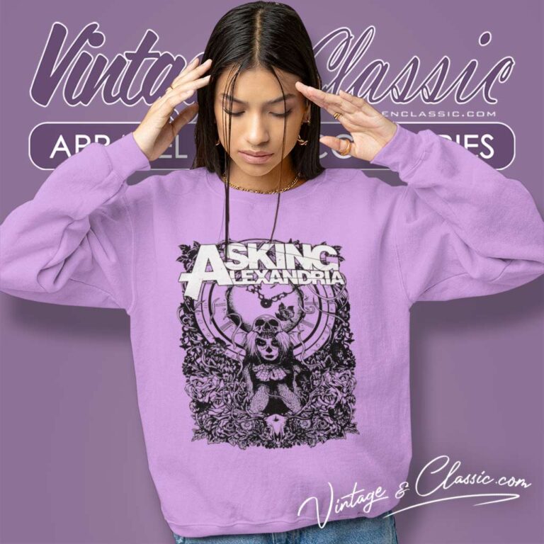 Asking Alexandria Shirt Clock And Skull Gothic Sweatshirt 1 Asking Alexandria Shirt Clock And Skull Gothic Sweatshirt 1