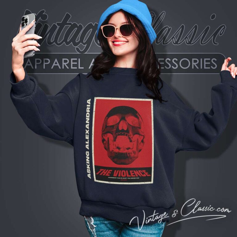 Asking Alexandria Shirt The Violence Album Cover Sweatshirt Asking Alexandria Shirt The Violence Album Cover Sweatshirt