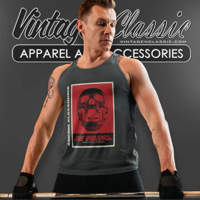Asking Alexandria Shirt The Violence Album Cover Tank Top Racerback Asking Alexandria Shirt The Violence Album Cover Tank Top Racerback