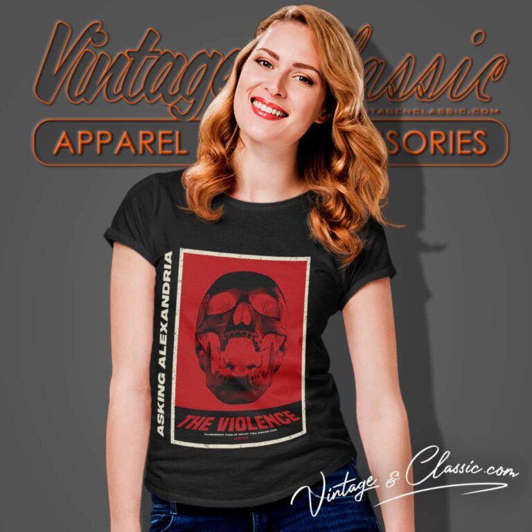 Asking Alexandria Shirt The Violence Album Cover Women TShirt Asking Alexandria Shirt The Violence Album Cover Women TShirt