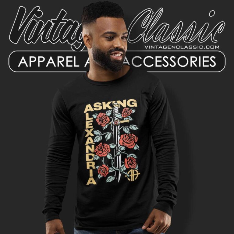 Asking Alexandria Sword And Roses Long Sleeve Tee Asking Alexandria Sword And Roses Long Sleeve Tee
