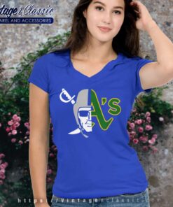 Athletics Nation Oakland Raiders V Neck TShirt
