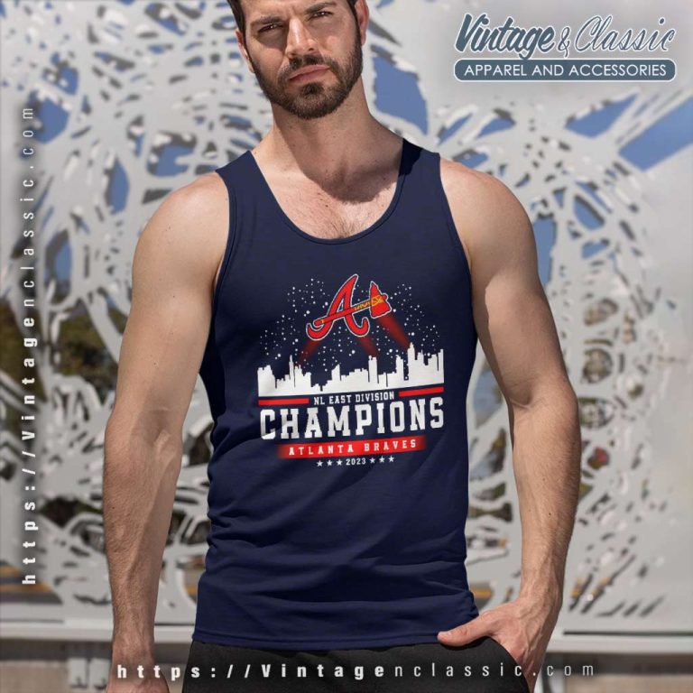 Atlanta Braves 2023 Nl East Champions Tank Top Racerback Atlanta Braves 2023 Nl East Champions Tank Top Racerback