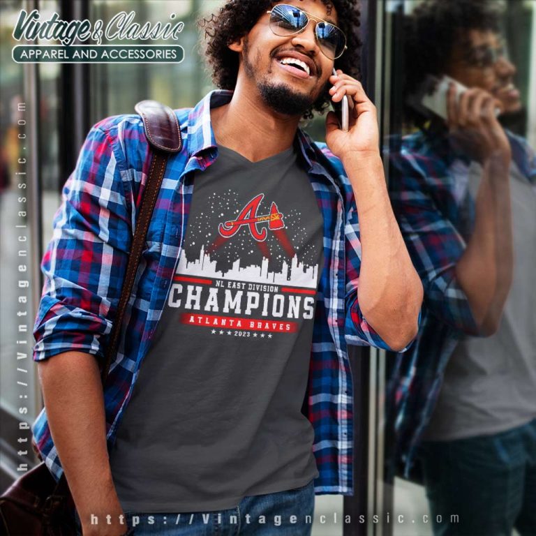 Atlanta Braves 2023 Nl East Champions V Neck TShirt Atlanta Braves 2023 Nl East Champions V Neck TShirt