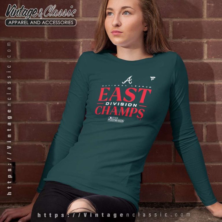 Atlanta Braves Fanatics Branded 2023 Nl East Division Champions Locker Room Long Sleeve Tee Atlanta Braves Fanatics Branded 2023 Nl East Division Champions Locker Room Long Sleeve Tee