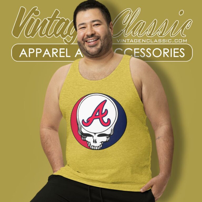 Atlanta Braves Grateful Dead Steal Face Tank Top Racerback Atlanta Braves Grateful Dead Steal Face Tank Top Racerback