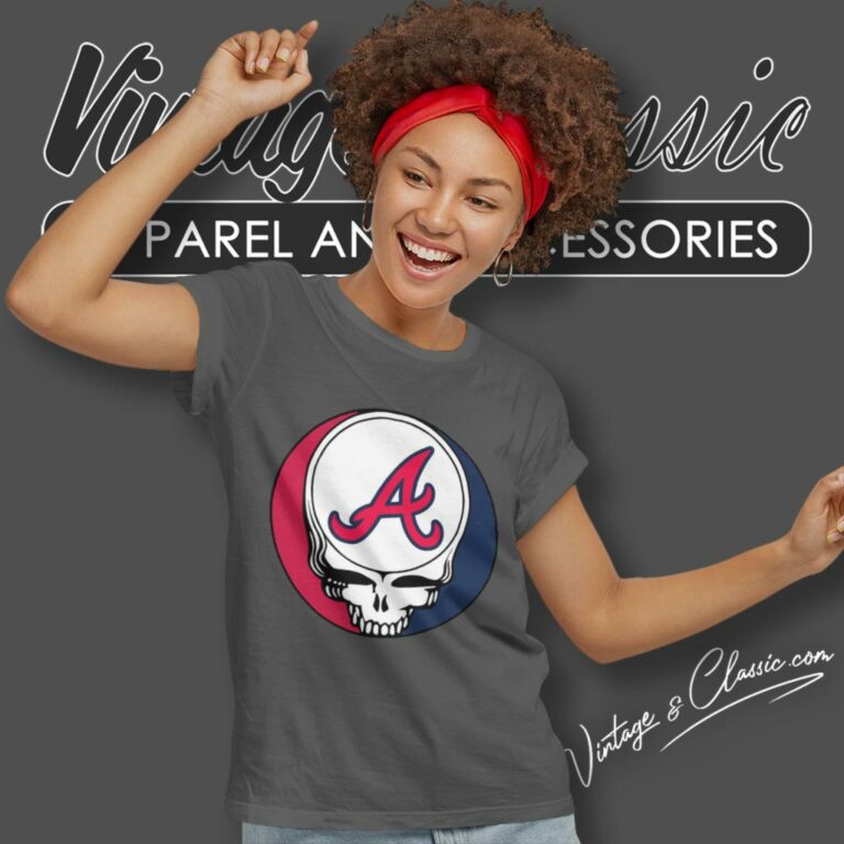 Atlanta Braves Grateful Dead Steal Face Women T Shirt Atlanta Braves Grateful Dead Steal Face Women T Shirt