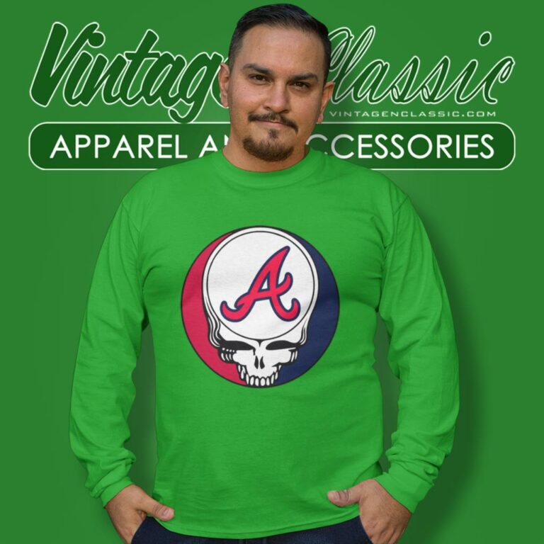 Atlanta Braves Grateful Dead Steal Your Face Long Sleeve Tee Atlanta Braves Grateful Dead Steal Your Face Long Sleeve Tee