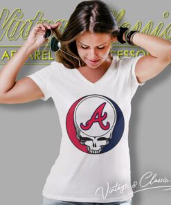 Atlanta Braves Grateful Dead Steal Your Face V Neck TShirt
