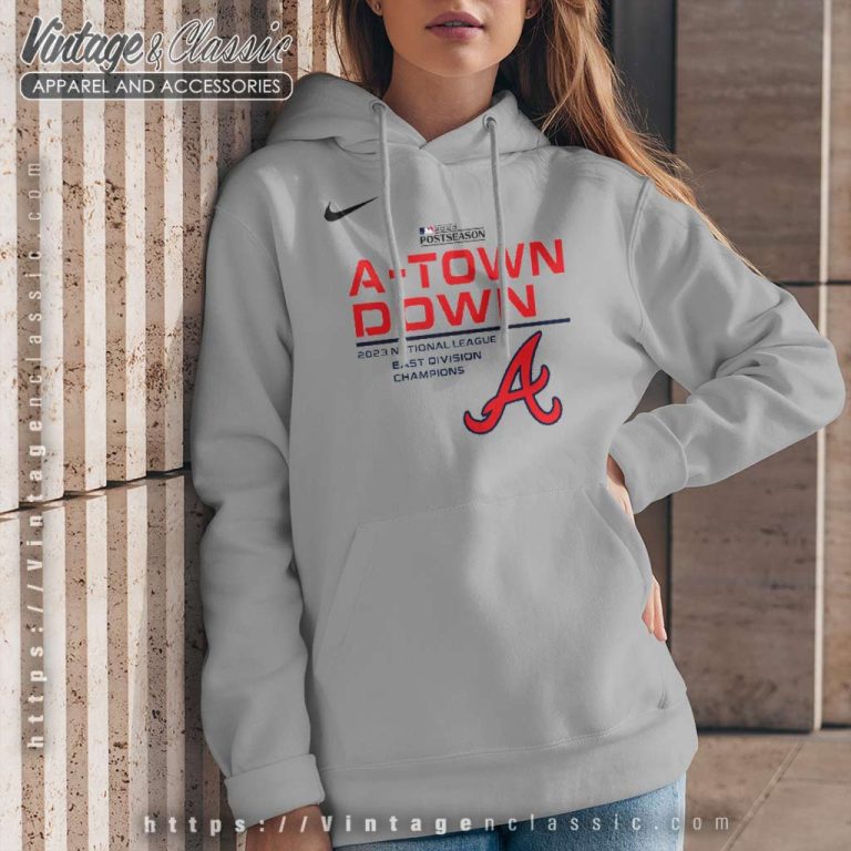 Atlanta Braves Nike A Town Down 2023 National League East Division Champions Hoodie Atlanta Braves Nike A Town Down 2023 National League East Division Champions Hoodie