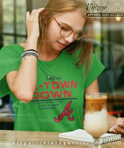 Atlanta Braves Nike A Town Down 2023 National League East Division Champions Shirt 6 Atlanta Braves Nike A Town Down 2023 National League East Division Champions Women TShirt