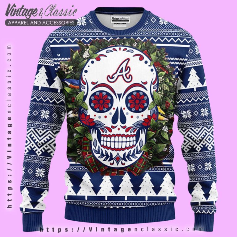 Atlanta Braves Skull Ugly Christmas Sweater Ugly Christmas Sweater Atlanta Braves Skull Ugly Christmas Sweater Ugly Christmas Sweater