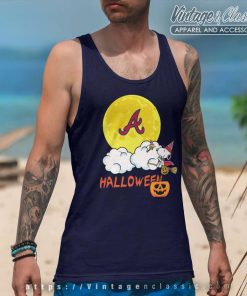 Atlanta Braves Snoopy Halloween Tank Top Racerback