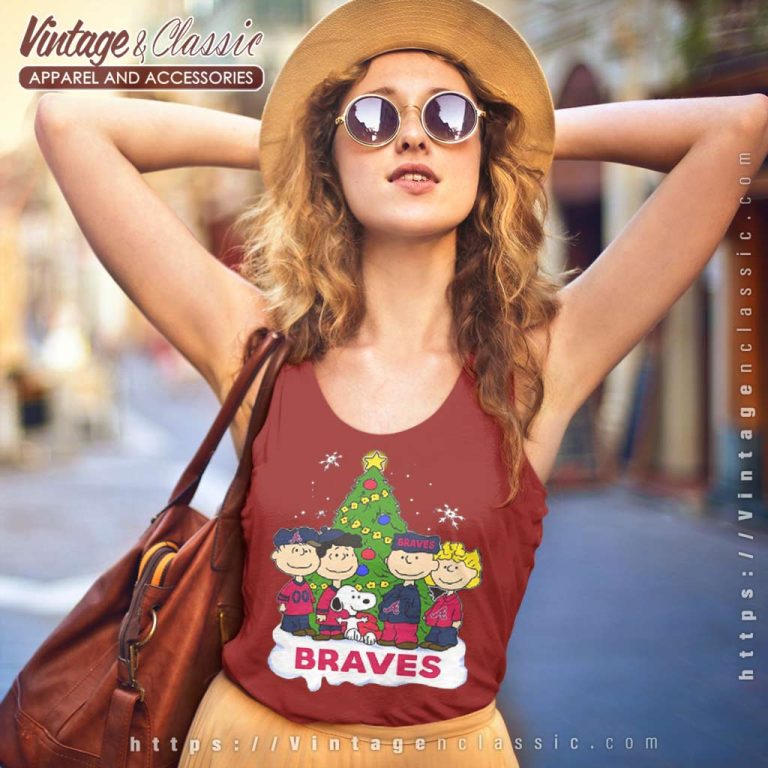 Atlanta Braves Snoopy Peanuts Christmas Tank Top Racerback Atlanta Braves Snoopy Peanuts Christmas Tank Top Racerback