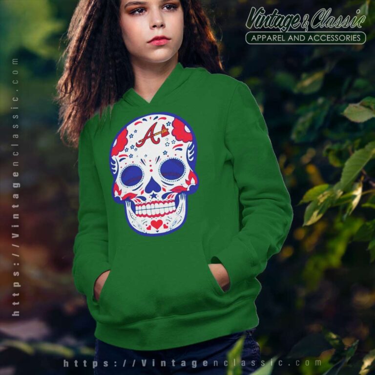 Atlanta Braves Sugar Skull Hoodie Atlanta Braves Sugar Skull Hoodie