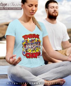 Atlanta Braves World Series Champions Tomahawk Chop V Neck TShirt