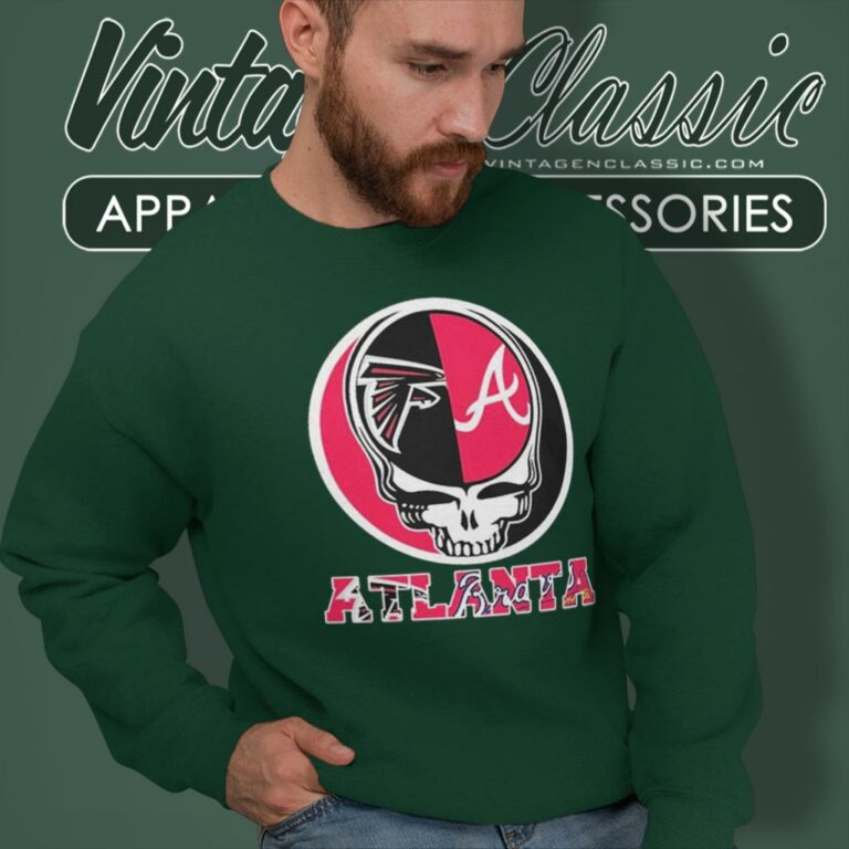 Atlanta Falcons And Atlanta Braves Grateful Dead Sweatshirt Atlanta Falcons And Atlanta Braves Grateful Dead Sweatshirt