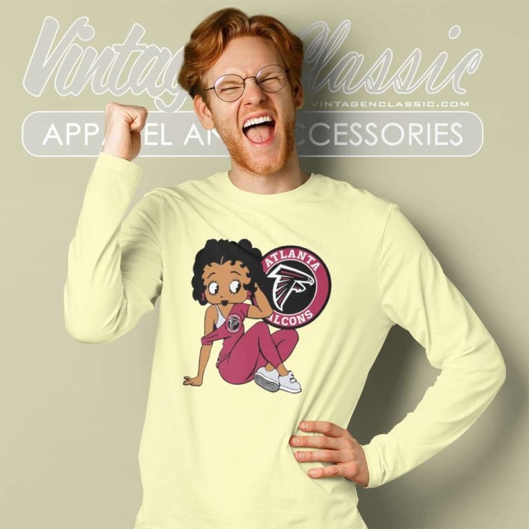 Atlanta Falcons Betty Boop Long Sleeve Tee Atlanta Falcons Betty Boop Long Sleeve Tee