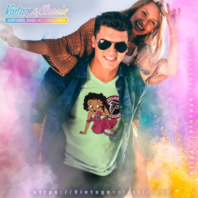 Atlanta Falcons Betty Boop V Neck TShirt Atlanta Falcons Betty Boop V Neck TShirt