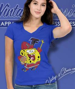 Atlanta Falcons Football Spongebob Shirt 4 Atlanta Falcons Football Spongebob V Neck TShirt