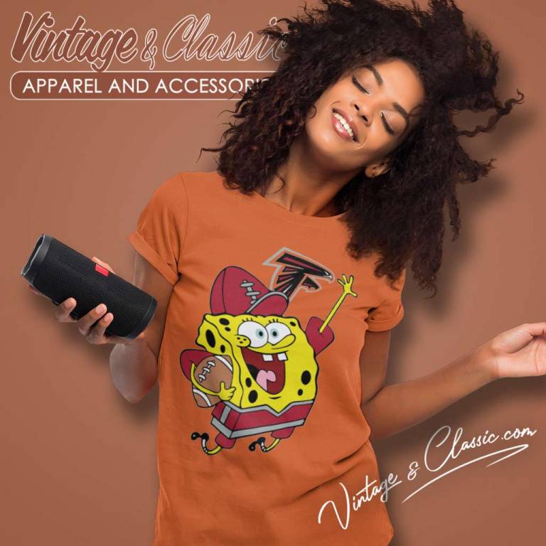 Atlanta Falcons Football Spongebob Women TShirt Atlanta Falcons Football Spongebob Women TShirt