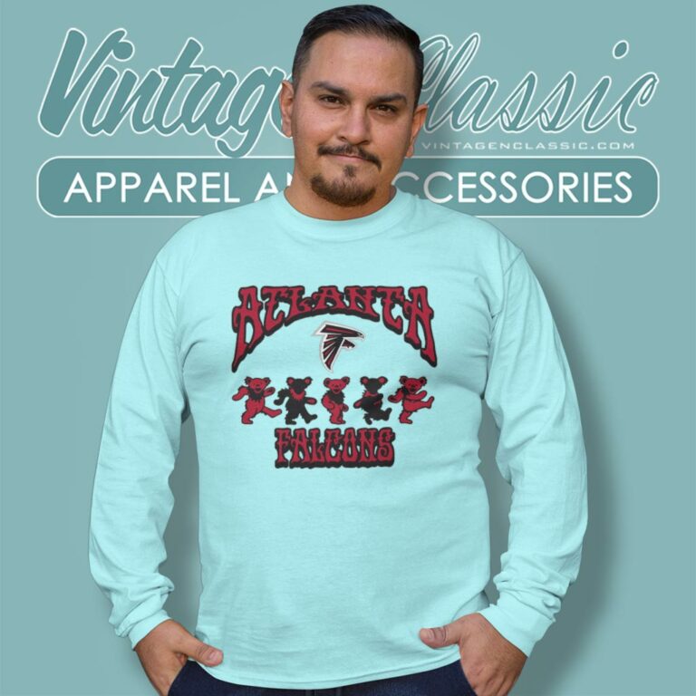Atlanta Falcons Grateful Dead Dancing Bears Long Sleeve Tee Atlanta Falcons Grateful Dead Dancing Bears Long Sleeve Tee
