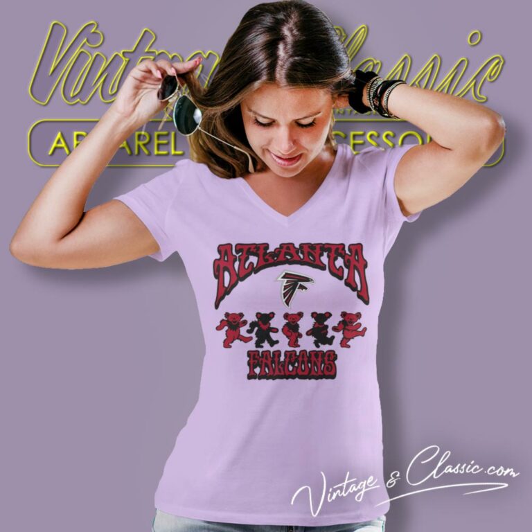 Atlanta Falcons Grateful Dead Dancing Bears V Neck TShirt Atlanta Falcons Grateful Dead Dancing Bears V Neck TShirt