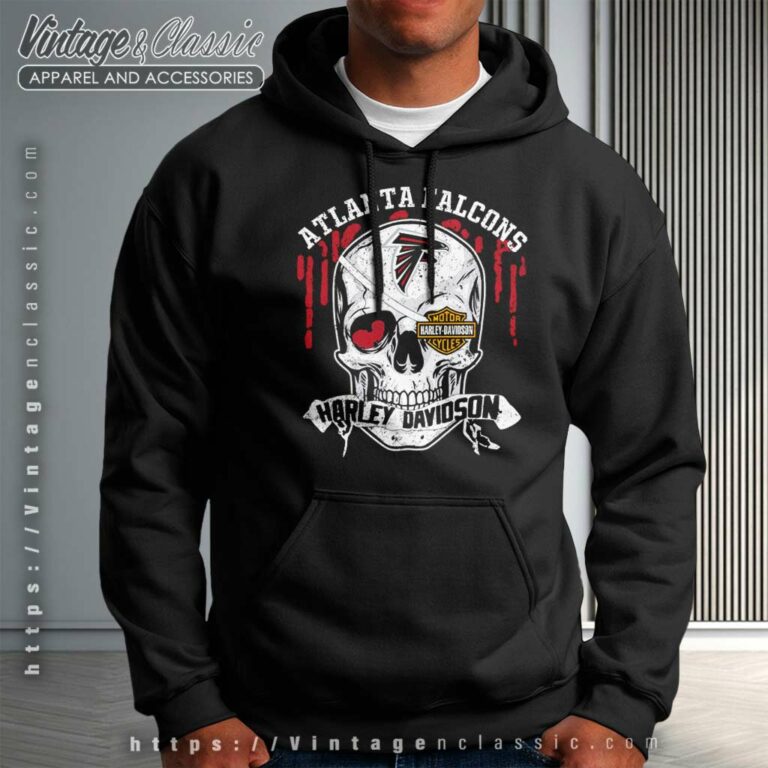 Atlanta Falcons Harley Davidson Skull Hoodie Atlanta Falcons Harley Davidson Skull Hoodie