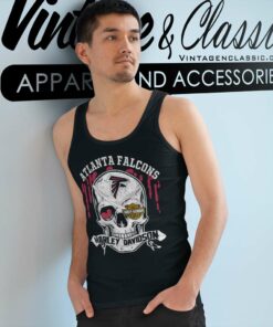 Atlanta Falcons Harley Davidson Skull Tank Top Racerback