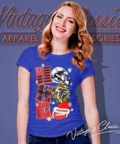 Atlanta Falcons Ho Ho Ho Christmas Women T Shirt