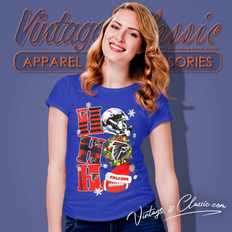 Atlanta Falcons Ho Ho Ho Christmas Women T Shirt Atlanta Falcons Ho Ho Ho Christmas Women T Shirt