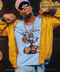 Atlanta Falcons Jack Skellington Halloween V Neck TShirt