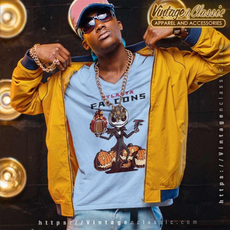 Atlanta Falcons Jack Skellington Halloween V Neck TShirt Atlanta Falcons Jack Skellington Halloween V Neck TShirt